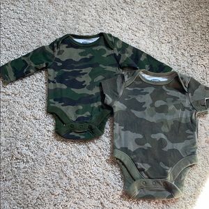 Camo 0-3 month onesies - Old Navy